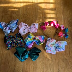 Lot of 8 JoJo Siwa Bows Headband Shoelace Bows